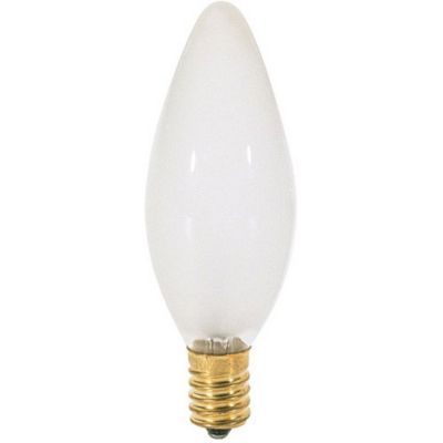 40W 120V BA9.5 E14 Blunt Tip Frosted Bulb by SATCO Lighting - Starlight Lighting USA and Canada